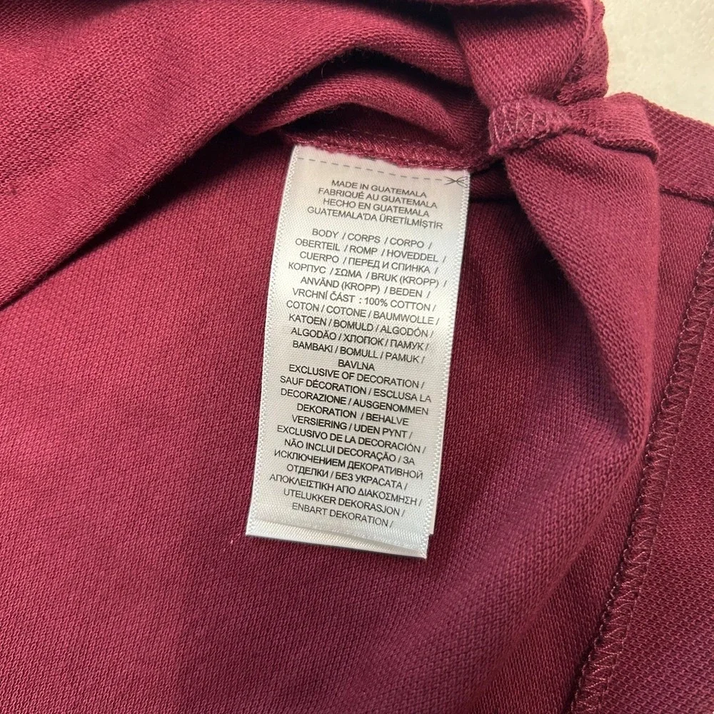 Polo Ralph Lauren Men Short Sleeve Pique Polo Shirt Burgundy Maroon Blue Pony L